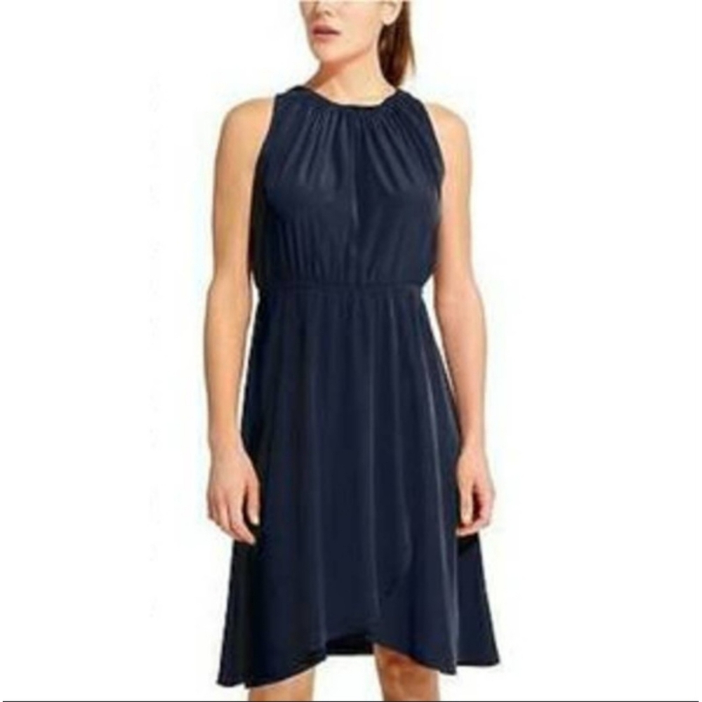 Athleta Martinique Tassle Summer Travel Navy Dress Size Small